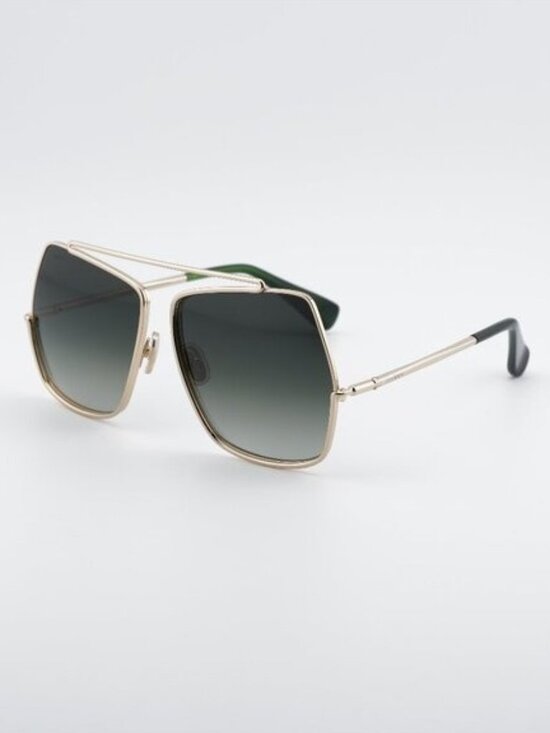 Max Mara MM0102 32P Sunglasses Gold Butterfly Frame, Green Gradient Lenses main image 10
